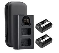 NZBS NP-FW50 Batterie 1300mAh et Double Chargeur pour Sony ZV-E10, Alpha A6000, A6300, A6400, A6500, A5000, A5100, a7, a7II, a7R, a7RII, a7S, a7SII
