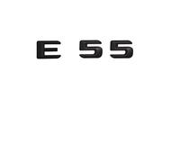 NZBZKKNBCP 1 Ensemble d'autocollants ABS Noir Mat for Coffre de Voiture, Lettres et Mots, Badge emblème, adapté for Mercedes-Benz E55 AMG Logo de Voiture