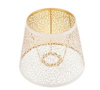 NZBZKKNBCP Abat-Jour Moderne E27 en métal Creux for Motif doré Blanc, Accessoire décoratif for Chambre for Coucher, Couvercle en Treillis métallique Durable for l'intérieur Abat-Jour