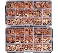 NZBZKKNBCP Joint d'étanchéité en cuivre solide, 200/120 pièces, rondelle, bouchon de carter d'huile for bateau, outil d'étanchéité plat Joint automobile(120Pcs M6-M12)