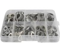 NZBZKKNBCP Kit combiné de joints de vidange d'huile et rondelles plates en aluminium (540/450/360/280/200 pièces) M6 M8 M10 M12 M14 M16 M18 M20 M22 M24 Joint automobile(360PCS M5-M22)