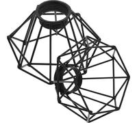 NZBZKKNBCP Lot de 2 abat-jours rétro en métal noir for lustre, luminaire décoratif d'intérieur, idéal for une cuisine, un couloir, un bar ou la maison abat-jour