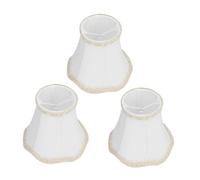 NZBZKKNBCP Lot de 3 abat-jours for clipser E14 en tissu moderne for lampe de table, idéal for une maison, un hall, un hôtel ou une chambre for coucher abat-jour(Wit)