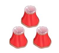 NZBZKKNBCP Lot de 3 abat-jours for clipser E14 en tissu moderne for lampe de table, idéal for une maison, un hall, un hôtel ou une chambre for coucher abat-jour(Rosso)