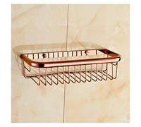 NZBZMBTTVF Étagère de la Salle de Bain cuivre Bain de cuivre Douche Bain Douche Douche Bain Touche Douche Porte-Caddy Boulon Insertion Insertion de l'étagère d'angle carré Rose d'or Étagères de Salle