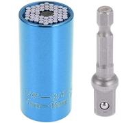 NZBZTANNAP Jeu de têtes de ynamométrique de matériel universel, manchon de prise en clé à molette, clé à molette de 7 à 19 mm, outils manuels multiples portables magiques Prise de courant