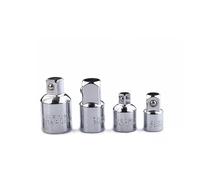 NZBZTANNAP Lot de 4 adaptateurs de douille 1/4 3/8 1/2 - Réducteur d'impact d'air ouille - Outils à main - Outils de réparation (argent)