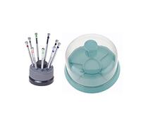 NZBZTGGKMK Kit for 9 tournevis 9 Base de réserve boiteux for montres Outils horlogers et 1x Watch Mouvement Outil de réparation couverture de poussière Kit d'outils de réparation de montres
