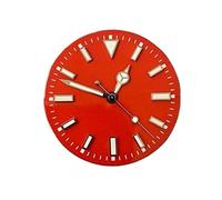 NZBZTMLCYK 29mm Montre coloré Cadran + Reveer Mains Set Green Lumineux Montre Accessoires Montres Visages for NH35 / NH36 / 8215 / Compatible avec Mingzhu 2813 Mouvement Cadran de montre(Red for NH35