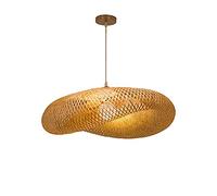 NZDY Éclairage Suspendu Créatif En Bambou de Forme Irrégulière, Lustre Japonais Tissé À La Main En Rotin Simple, Lampes Suspendues Simples de Style Sud-Est Asiatique, Dispositif D'Éclairage Rétro Pas