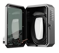 NzEupno Boîte de Socle de Chargeur EV Murale avec Couvercle verrouillable Black-Fingerprintlock