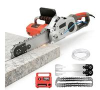 NzEupno Scie à ChaîNe éLectrique pour BéTon, Coupe à l'eau avec Pompe, Aspiration des PoussièRes, Machine à Rainurer Les Murs pour BéTon, Barres d'acier, Marbre Et Plus Encore 48cm/18.9in