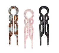 Nzexlyva Lot de 3 épingles à cheveux françaises prestigieuses pour cheveux longs et épais, pinces à cheveux en forme de U pour chignons et boucles épaisses (3 couleurs)