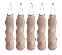 Nzexlyva Lot de 5 sacs de rangement réutilisables en maille pour oignons, sacs lavables pour cuisine, réfrigérateur, pommes de terre, ail, légumes, fruits (marron)