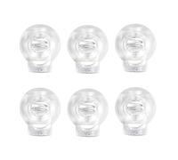 Nzexlyva Lot de 6 boutons pour cordons de serrage, bloqueurs de cordon en plastique, bloqueurs de cordon ronds transparents, cordons de serrage à ressort pour camping, randonnée, sport, remplacement
