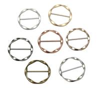 Nzexlyva Lot de 7 anneaux d'écharpe, pinces à taille, anneaux d'écharpe pour femme, boucles circulaires en métal tendance pour femmes, accessoires de vêtements amples pour t-shirts, vêtements