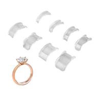 Nzexlyva Lot de 8 ajusteurs de taille de bague invisibles, réducteurs de bague pour bagues lâches, ajusteurs de tailles pour entretoises de bagues lâches, auto-adhésifs et transparents pour homme et