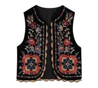 NZHBOAM Cardigan À Gilet Brodé Pour Femmes Léger En Liberté Ouverte De Plage À La La En Polyester Mélange Coton Mélange Cardigan Décontracté
