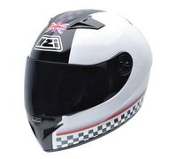 NZI 050261G211 Must BNR Casque de Moto, Blanc/Noir/Rouge, Taille : M