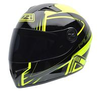 NZI 050261G608 Must NAF Casque de Moto, Fluorescent Jaune/Noir, Taille : XS