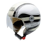 NZI 150251G259 Vintage II CW Casque de Moto, Beige/Blanc, Taille : XL
