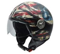 NZI 490004G601 Zeta Peace, Casque de Moto, Drapeau Américain, Taille : XXS