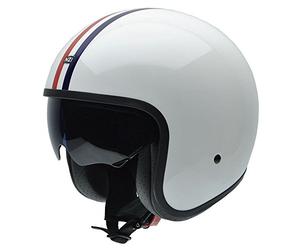 NZI Rolling Graphics Casque de Moto, Blanc/Rouge/Bleu, 60-61