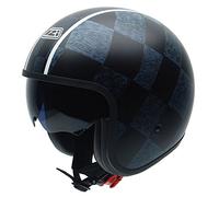 NZI Rolling Graphics Casque de Moto, Grille Noire/Bleu, 54