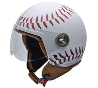 NZI Zeta Graphics Casque de Moto, Graphique Base-Ball, 59