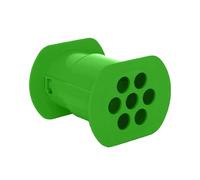 Nzj133 Lot de 2 moules à hot-dog avec 7 trous pour saucisses maison Vert 13,3 x 10 x 9 cm