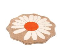 Nzj217 Tapis de bain mignon à fleurs, en microfibre douce, lavable en machine, tapis de bain esthétique, pour chambre d'été, 61 x 61 cm (B, 40 x 40 cm)