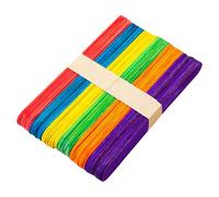 Nzj274 Bâtons de glace colorés en bouleau naturel faits à la main, bâtons de glace emballés avec des additifs adaptés aux emballages (C, 15)