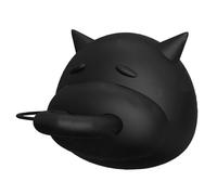 Nzj71 Protecteur de bouteille en forme de vache avec impression 3D et fermeture rotative en silicone pour cartons de boissons, bébé, quotidien, maison, randonnée, camping (noir, taille unique)