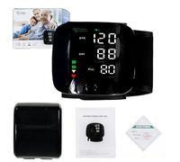 Nzkeuf Tensiometre Poignet Equipé d'un grand écran LCD, Tensiometre Poignet Professionnel, Mesure de la Pression Artérielle, Fréquence Cardiaque et du Pouls, Sortie Vocale, Chargement USB Portable