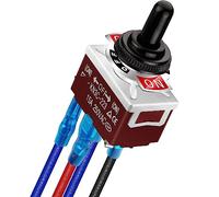 NZNGUSHA Interrupteur à bascule à polarité inversée 12V 30A commande de moteur à courant continu prise d'alimentation RV interrupteur momentané marche-arrêt-marche DPDT 3 positions 1 pièces