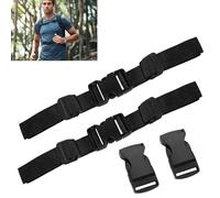 Nzoike 2 pièces ceinture thoracique réglable, 2,5 cm sangle pour sac à dos antidérapant, résistante avec fermeture rapide, universelle pour tout sac à dos, pour le jogging, la randonnée, les voyages