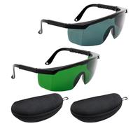 Nzoike Lot de 2 lunettes de protection laser IPL 200-2000nm lunettes de protection lumière pulsée lunettes de sécurité laser pour épilation traitement et cosmétologie opérateur - boîte incluse
