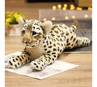 Nzoike Peluche Guépard Réaliste Peluche Léopard 40CM Géant Animaux Cheetah Coussin Jouets Mignon Anniversaire Cadeau pour Les Enfants Adultes Decor