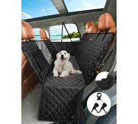 nzonpet Housse de siège de Voiture 4 en 1 pour Chien, 100% imperméable et antirayures, Durable et antidérapante, avec Grande fenêtre en Maille, Protection de siège arrière pour Voitures, camions,
