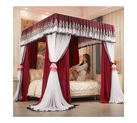 NZPOST Baldaquin de lit de Luxe, Rideaux décoratifs pour Chambre à Coucher - Occultant, Anti-poussière, moustiquaires sur Les Lits - Facile à Installer (Style 1 1.8)