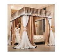 NZPOST Moustiquaire à baldaquin de lit de Luxe européen, Rideaux occultants Anti-poussière pour lit superposé de Princesse pour Adulte, pour lit Simple