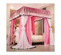 NZPOST Moustiquaire à baldaquin pour lit Double, baldaquin de Luxe Double, Anti-poussière et occultant, Rideau de lit Romantique pour Princesse