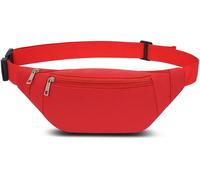Nzqaf-Banane Ceinture De Course Homme Femme - Sac À La Taille Etanche Réglable Pour Cyclisme, Gym, Balade, Escalade, Voyage, Randonnée (Rouge)