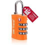 Nzqaf-Cadenas Tsa Pour Valise. Cadenas Code 3 Chiffres Abs Antivol Pour Bagages Casier Rangement Tente Camping.Bagages Combinaison Usa.Accessoires Voyage Avion. Serrure Valise 1 Orange