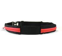 Nzqaf-Ceinture Boa L'original Sac Banane - 2 Poches Ultra Extensibles - Sport, Course A Pied, Jogging, Equitation, Fitness, Voyage, Randonnée -Range Telephone, Gourde, Anti Pick-Pocket Belt (Rouge, M