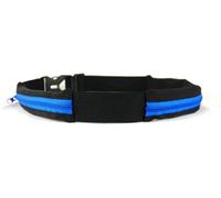 Nzqaf-Ceinture Boa L'original Sac Banane - 2 Poches Ultra Extensibles - Sport, Course A Pied, Jogging, Equitation, Fitness, Voyage, Randonnée -Range Telephone, Gourde, Anti Pick-Pocket Belt (Bleu, M/