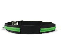 Nzqaf-Ceinture Boa L'original Sac Banane - 2 Poches Ultra Extensibles - Sport, Course A Pied, Jogging, Equitation, Fitness, Voyage, Randonnée -Range Telephone, Gourde, Anti Pick-Pocket Belt (Vert, L/