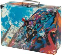 nzqaf-Valise pour enfants pour jouets et fournitures scolaires, valise en carton, valise à jouets, valise de jeu, valise pliable pour enfant, valise pliante avec poignée en métal, Skatepark