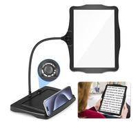 NZQXJXZ 10X Rechargeable Lampe Loupe sur Pied, Lampe Loupe de Bureau Flexible à Col de Cygne 50 LED, Grande Loupe Eclairante pour la Lecture, la Couture, l'Artisanat, la Peinture, Le Bricolage