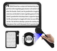 NZQXJXZ 5X 30X Loupe de Lecture, Loupe de Lecture de Pages de Livres, Loup e de Poche Pliante pour Les Personnes Âgées Qui Lisent Les Journaux, Les Livres, Excellent Cadeau pour Les Malvoyants